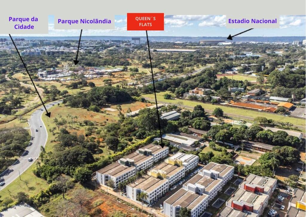 Queen'S Flats, Flat Executivo Proximo A Esplanada E Ao Aeroporto ブラジリア エクステリア 写真